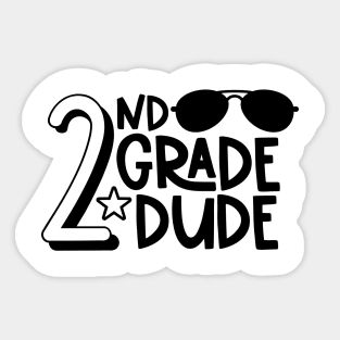 2nd Grade Dude Cool Funny Kids School Back to School Sticker